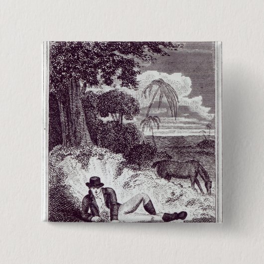 Mungo Park in Afrika Vierkante Button 5,1 Cm (Voorkant)