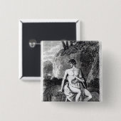 Mungo Park in Afrika Vierkante Button 5,1 Cm (Voorkant /achterkant)