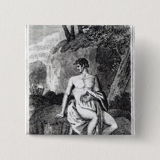 Mungo Park in Afrika Vierkante Button 5,1 Cm (Voorkant)