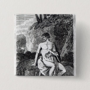 Mungo Park in Afrika Vierkante Button 5,1 Cm