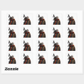 munhwa oude mannen vierkante sticker (Vel)