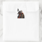 munhwa oude mannen vierkante sticker (Tas)