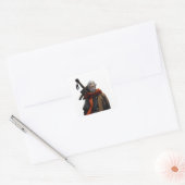 munhwa oude mannen vierkante sticker (Envelop)