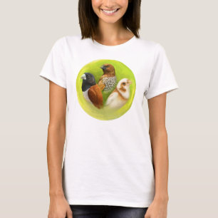 Munia vinkt realistisch schilderij t-shirt