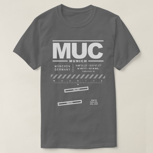 Munich Airport MUC T-shirt (Design voorkant)