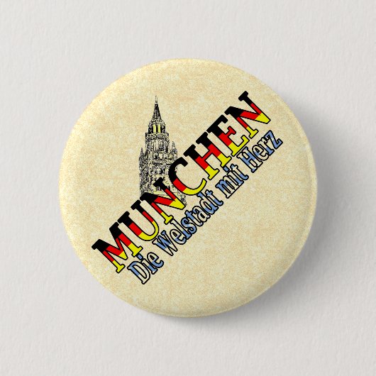 Munich Bavaria Duitsland Ronde Button 5,7 Cm (Voorkant)