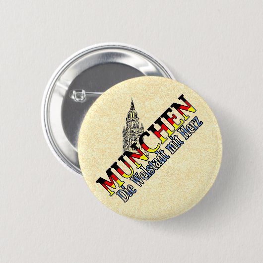 Munich Bavaria Duitsland Ronde Button 5,7 Cm (Voorkant /achterkant)