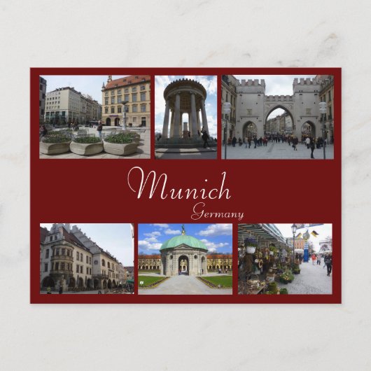 Munich Collage Briefkaart (Voorkant)