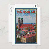 Munich Frauenkirche (Portrait) Briefkaart (Voorkant / Achterkant)