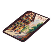 Munich Germany Bavaria Illustration Travel Art Magneet (Linkerzijde)