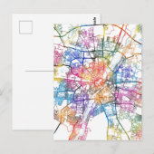 Munich Germany City Map Briefkaart (Voorkant / Achterkant)