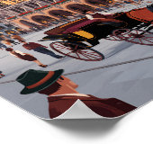 Munich Germany Marienplatz Travel Art Vintage Poster (Hoek)