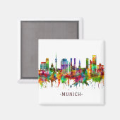 Munich Germany Skyline Magneet (Voorkant / Achterkant)