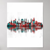 Munich Germany Skyline Poster (Voorkant)
