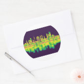 Munich Germany Skyline Ronde Sticker (Envelop)