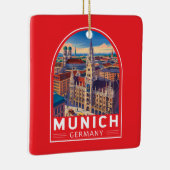 Munich Germany Travel Art Emblem Keramisch Ornament (Rechts)