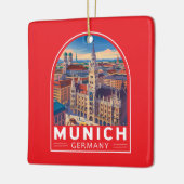 Munich Germany Travel Art Emblem Keramisch Ornament (Links)