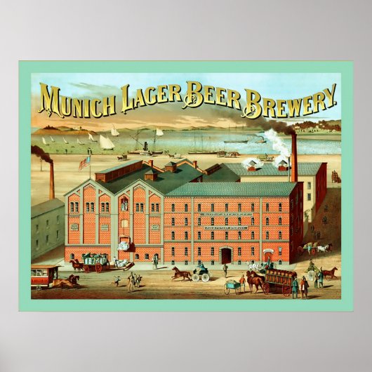 Munich Lager Beer Brewery ~  Adverteren Poster (Voorkant)