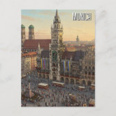 Munich Marienplatz Duitsland Reizen Briefkaart (Voorkant)