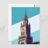 Munich Marienplatz Germany Briefkaart (Voorkant / Achterkant)
