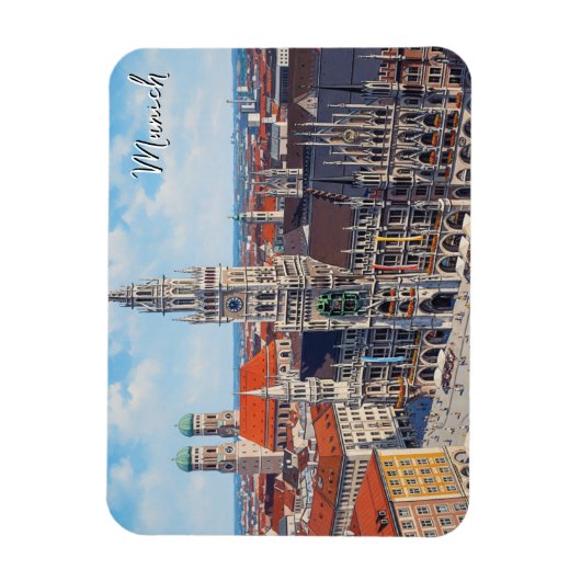 Munich Marienplatz Germany Magneet (Verticaal)