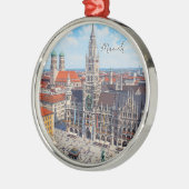 Munich Marienplatz Germany Metalen Ornament (Links)