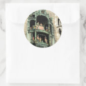 munich neues rathaus glockenspiel ronde sticker (Tas)