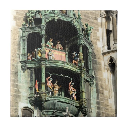 munich neues rathaus glockenspiel tegeltje (Voorkant)