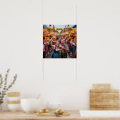 Munich Oktoberfest Avondviering Poster (Keuken)