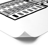 Munich Skyline Poster, Rode Titel, Zwarte Omlijnin Poster (Hoek)