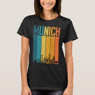 Munich Skyline Retro Souvenir München T-shirt
