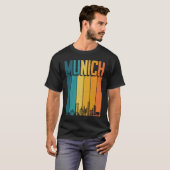 Munich Skyline Retro Vintage Souvenir Munich T-shirt (Voorkant volledig)