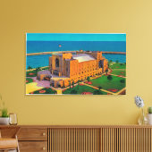 Municipal Auditorium in Long Beach, Californië Canvas Afdruk (Insitu (Woonkamer))