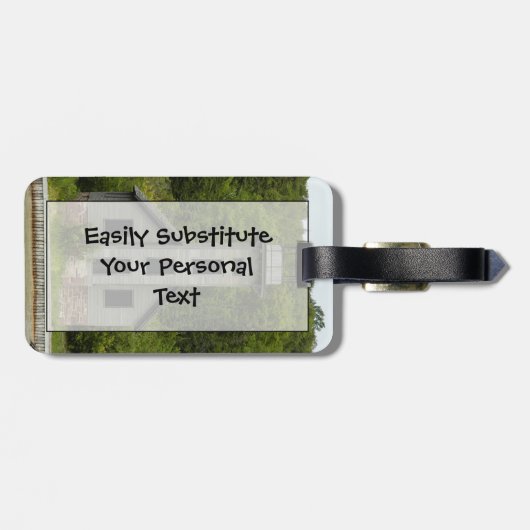 Münising Bay Michigan Lighthouse Easy ID Personal Bagagelabel (Achterkant horizontaal)