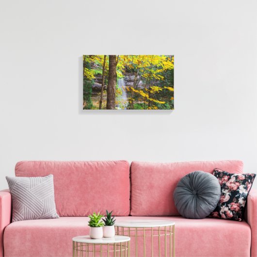 Munising-herfsten in de Herfst, Munising, Michigan Canvas Afdruk (Insitu (Woonkamer))