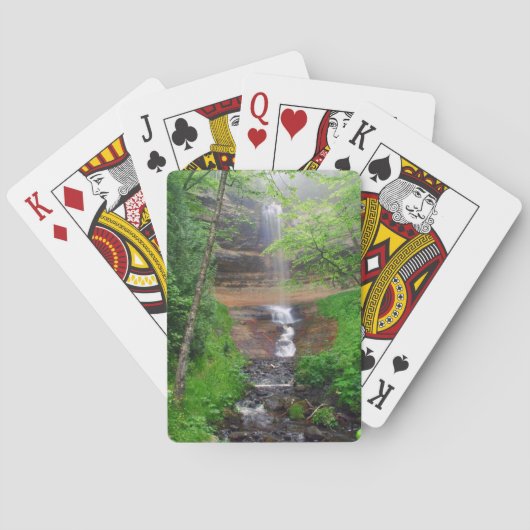 Munising Herfsten Waterfall Pokerkaarten (Achterkant)