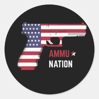 Munitie pistool Amerikaanse retro vintage Ronde Sticker