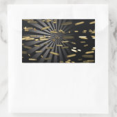 munitie rechthoekige sticker (Tas)