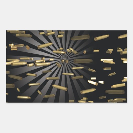 munitie rechthoekige sticker (Voorkant)