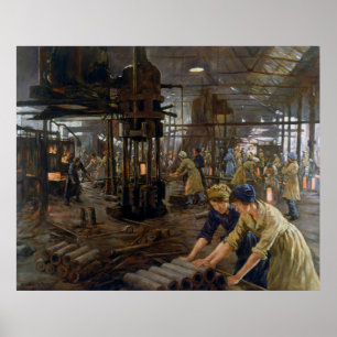 Munitions Girls 1918 in Factory World War 1 Poster