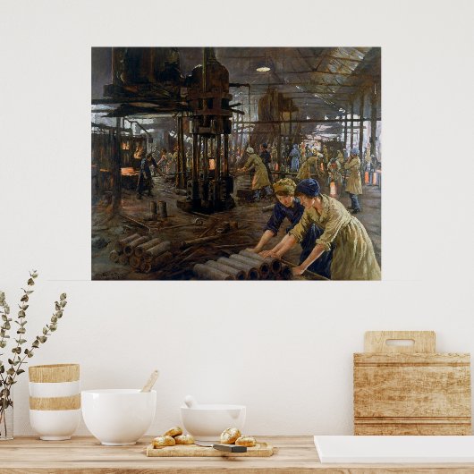 Munitions Girls 1918 in Factory World War 1 Poster (Keuken)