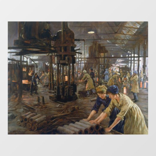 Munitions Girls 1918 in Factory World War 1 Raamsticker (Vel)