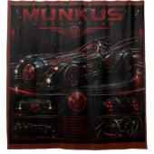Munkus auto douchegordijn/badkameraccessoire douchegordijn (Voorkant)