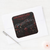 Munkus auto stickers/6 sticker vel /feestje (Envelop)