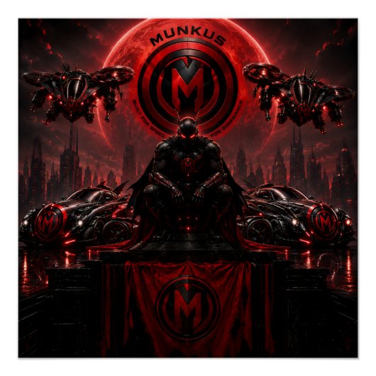 munkus crimson Moon Glassey poster/munkus poster (Voorkant)