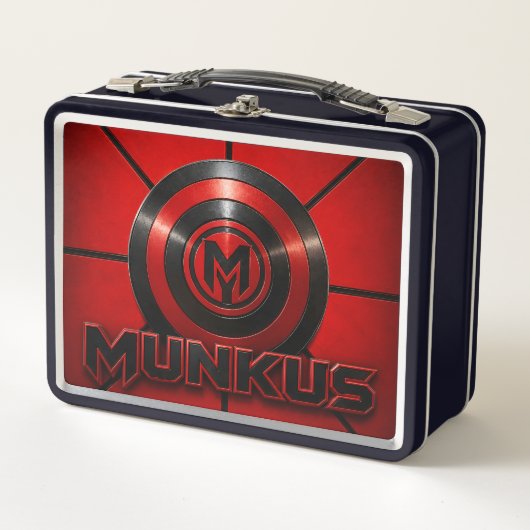 Munkus embleem lunchtrommel/school lunchtrommel (Voorkant)