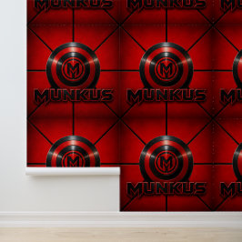 Munkus-embleembehang, superheldenbehang behang