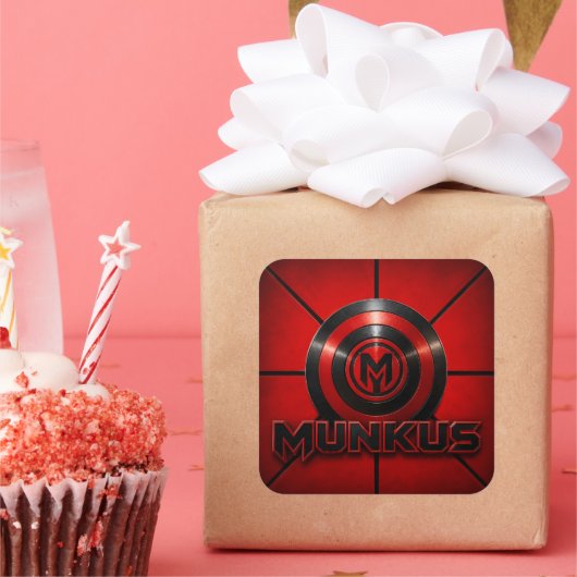 Munkus embleemstickers/6 sticker vel /feestje (Feest)