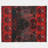 munkus karmozijnrode maan deken/munkus fleece deke deken (Voorkant (Horizontaal))