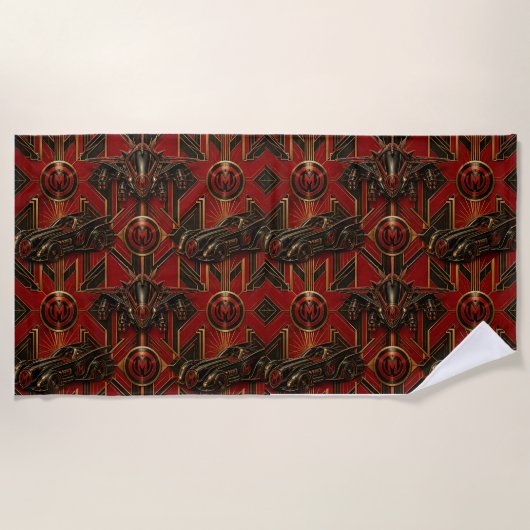 munkus/leonidas/rode badhanddoek/badkamer handdoek (Voorkant)